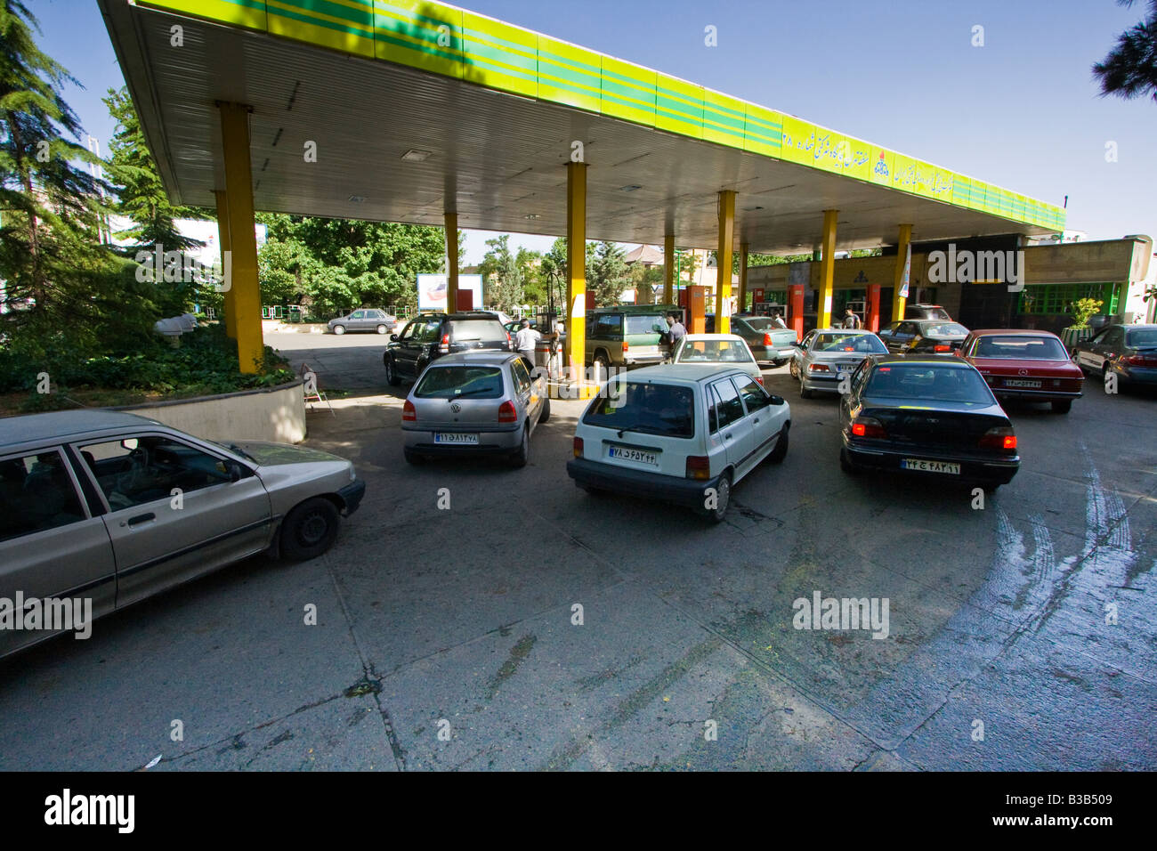 Station de gaz à Téhéran Iran Banque D'Images