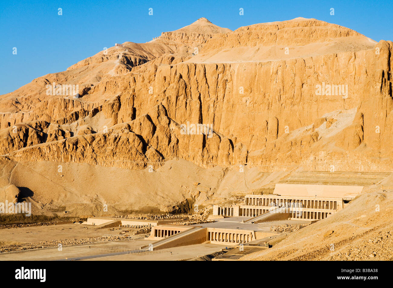 Temple d'Hatchepsout, Deir el-Bahri, Cisjordanie, Luxor, Egypte Banque D'Images