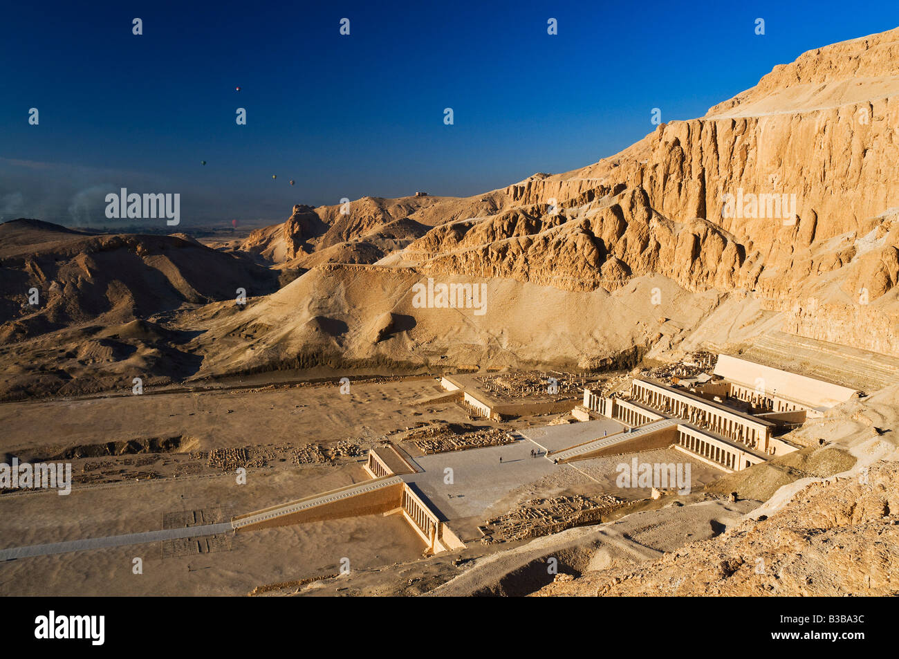 Temple d'Hatchepsout, Deir el-Bahri, Cisjordanie, Luxor, Egypte Banque D'Images