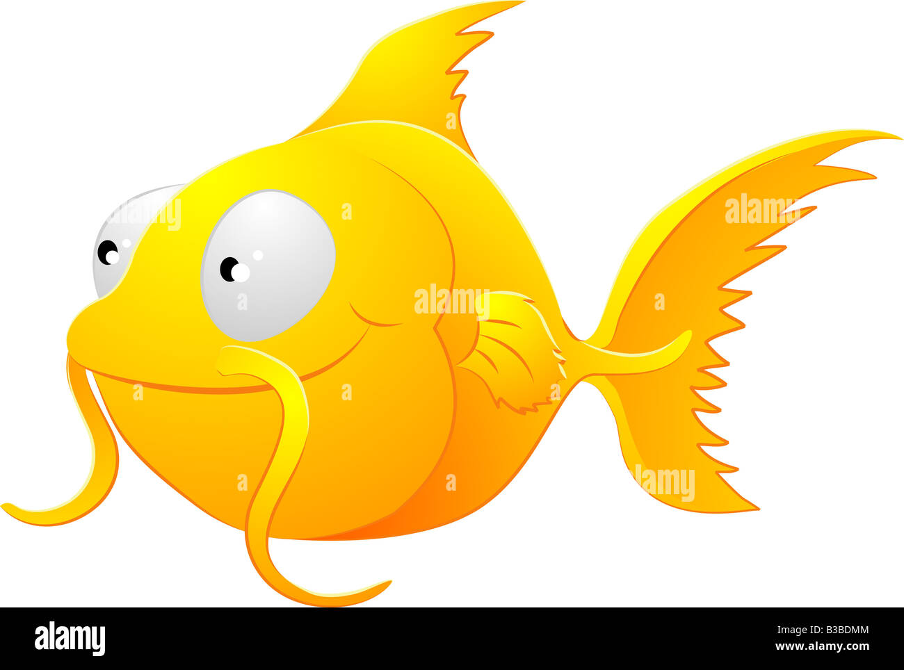 Clipart une illustration d'un poisson rouge poisson type mignon adorable Banque D'Images