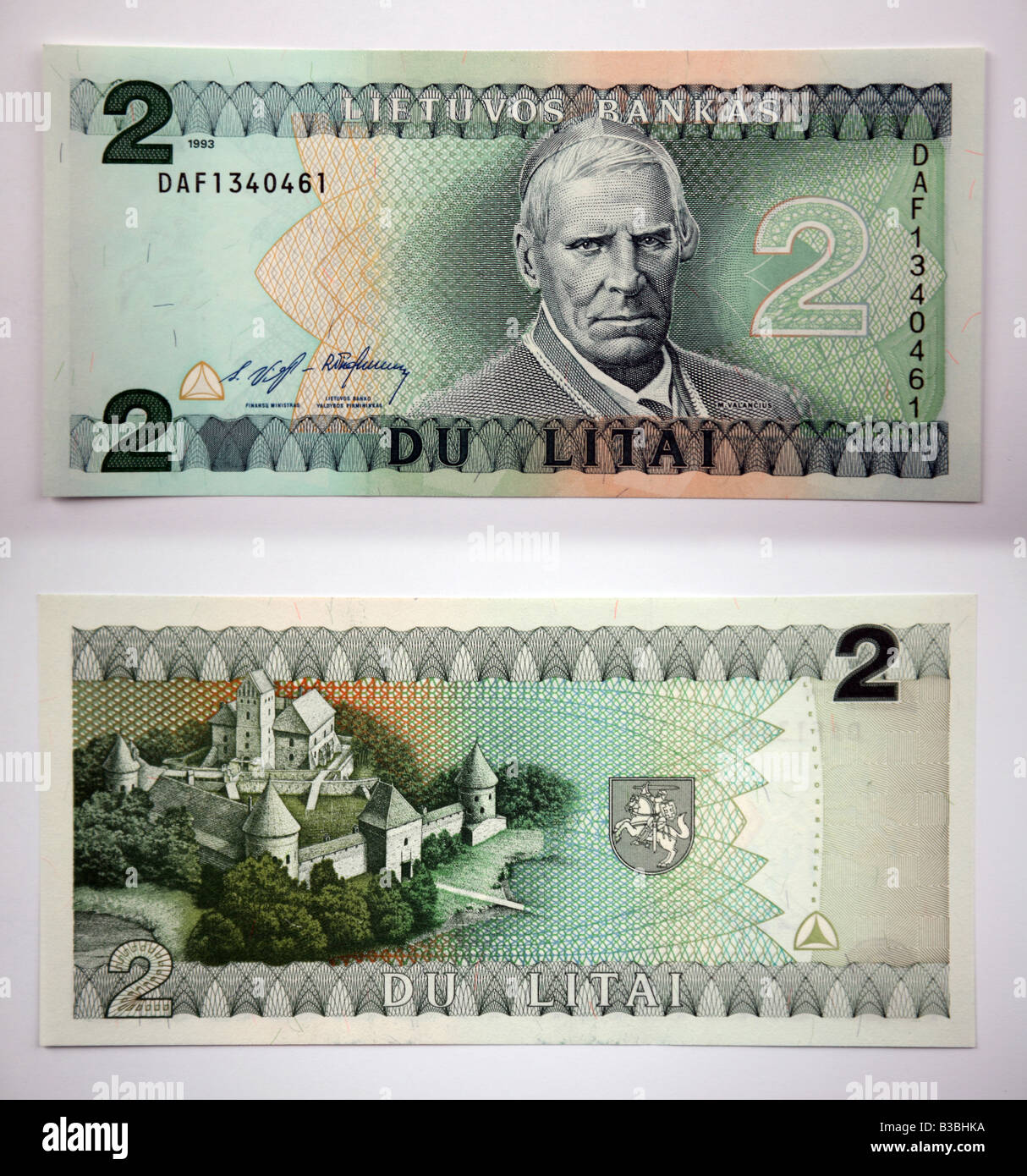 Billets de la Lituanie. Monnaie litas lituanien sont. Banque D'Images