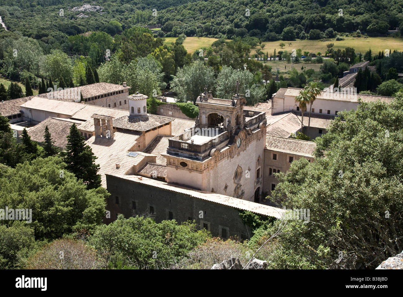 Monastère de Lluc. Serra de Tramuntana, à Majorque. Banque D'Images