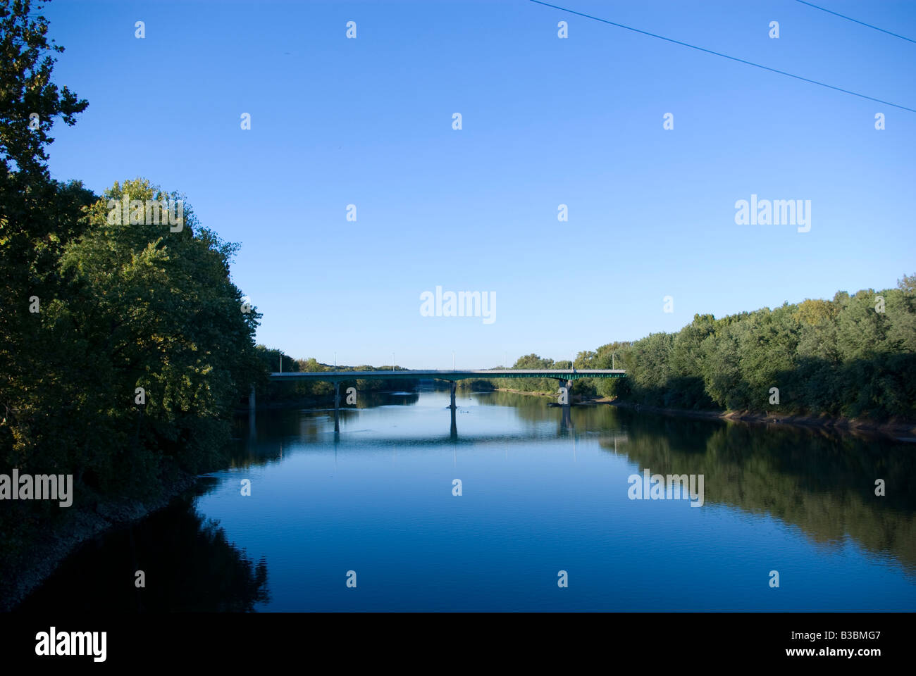 Le Wabash river sur une journée claire, lumineuse Banque D'Images