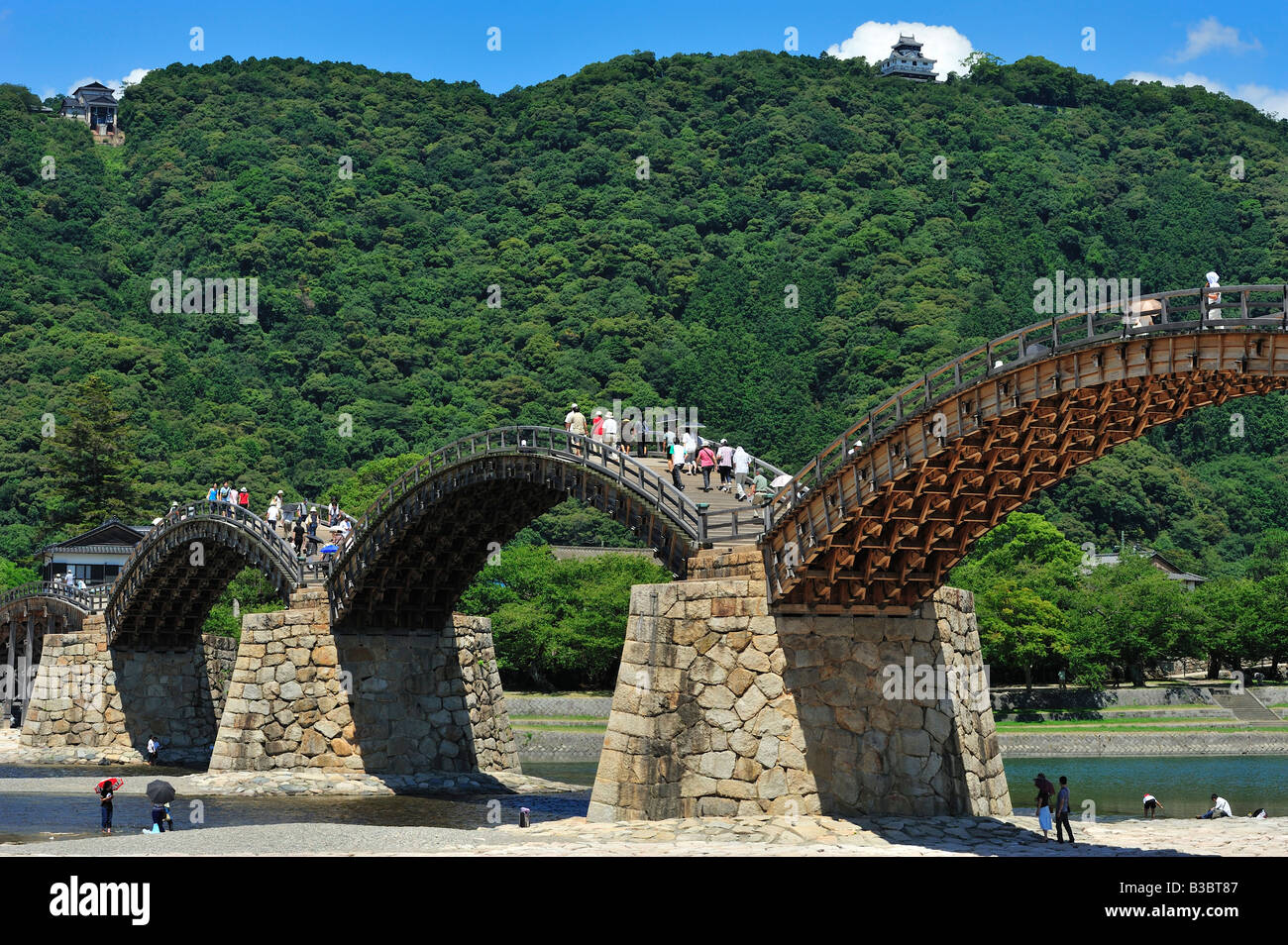 Kintai bridge, iwakuni, préfecture de Yamaguchi, Chugoku, Honshu, japan Banque D'Images