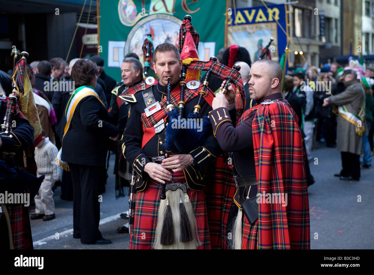 Saint Patrick s Day Parade New York City Banque D'Images