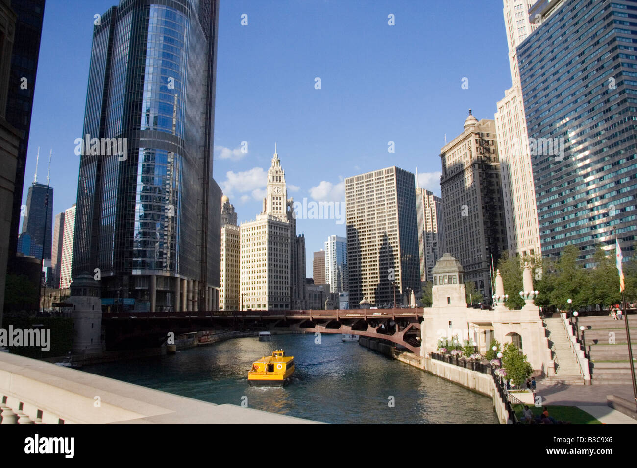 L'architecture des bâtiments de Chicago Banque D'Images