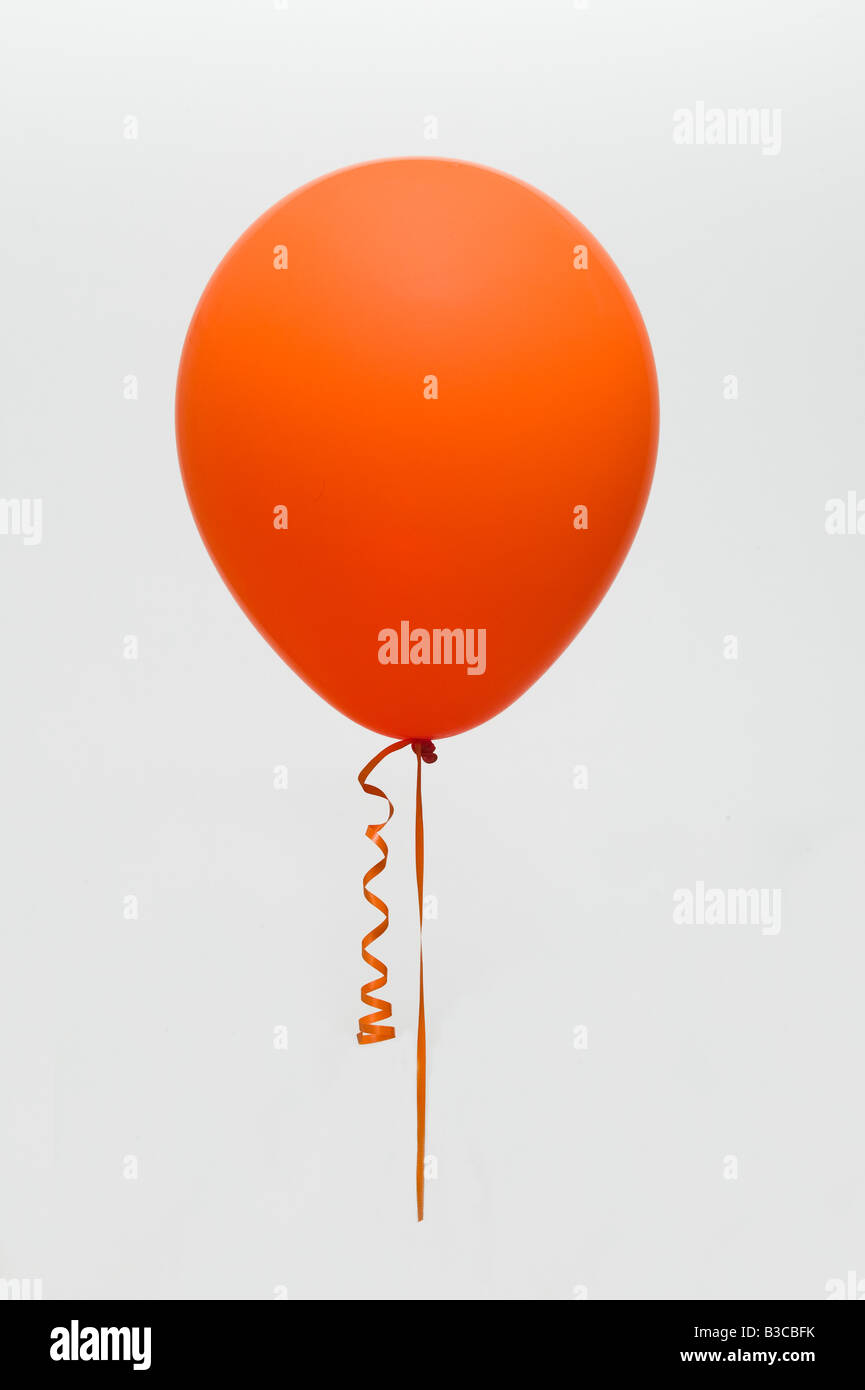 Ballon Hélium Orange Banque D'Images