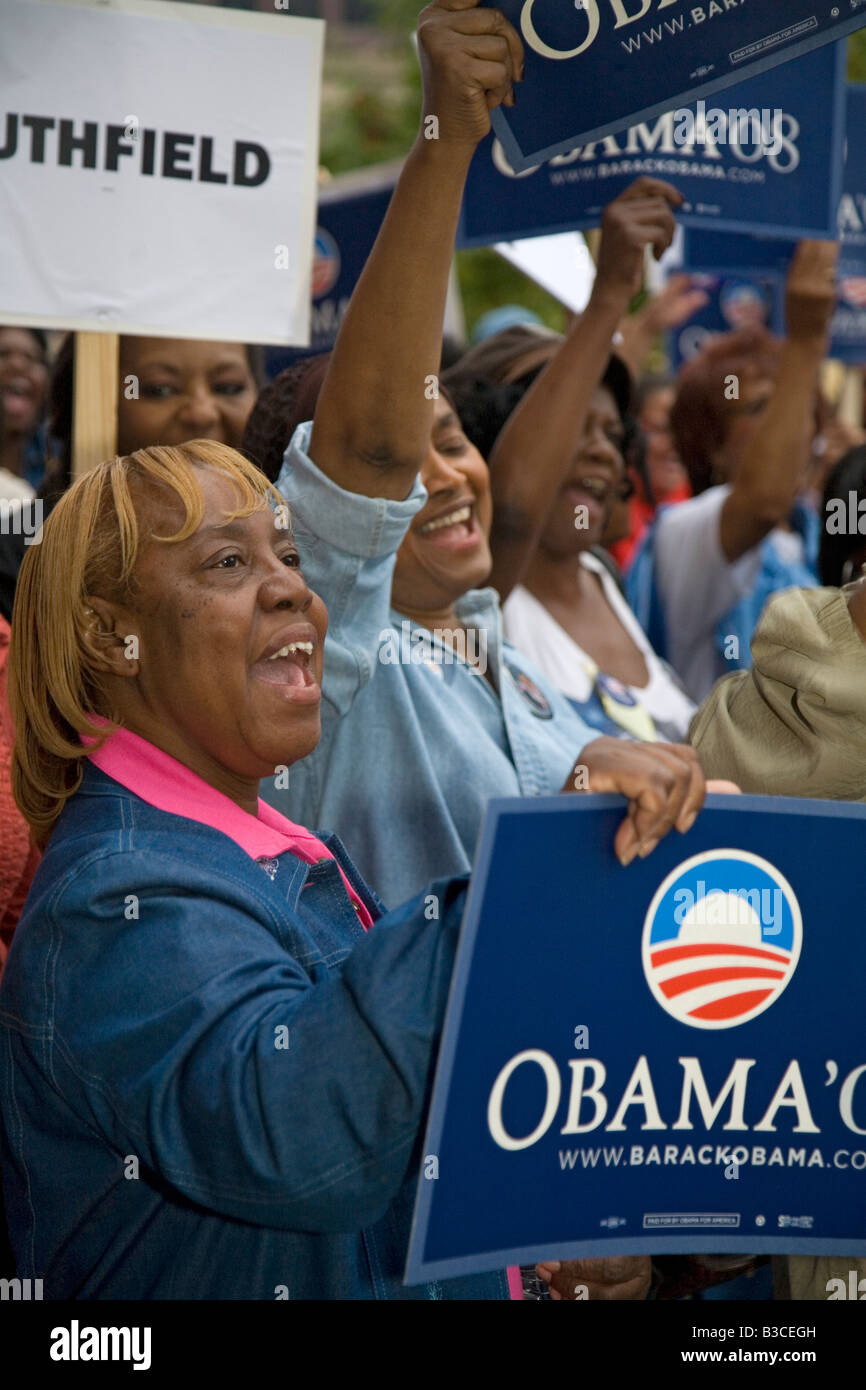 Rassemblement pour la campagne présidentielle de Barack Obama Banque D'Images