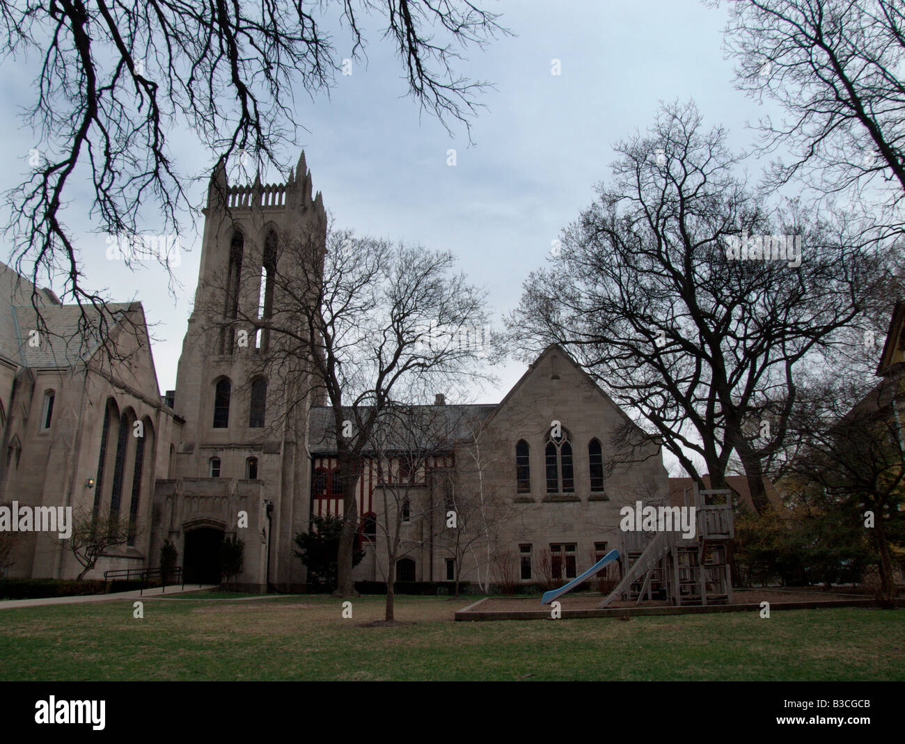 First United Methodist Church. Oak Park. Le comté de Cook. L'Illinois. USA Banque D'Images