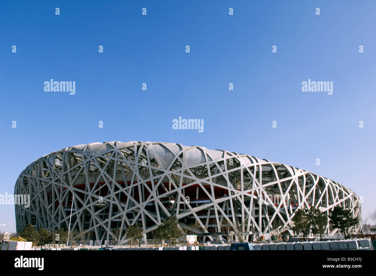 La Chine, Beijing. Stade national dans le parc olympique. Banque D'Images