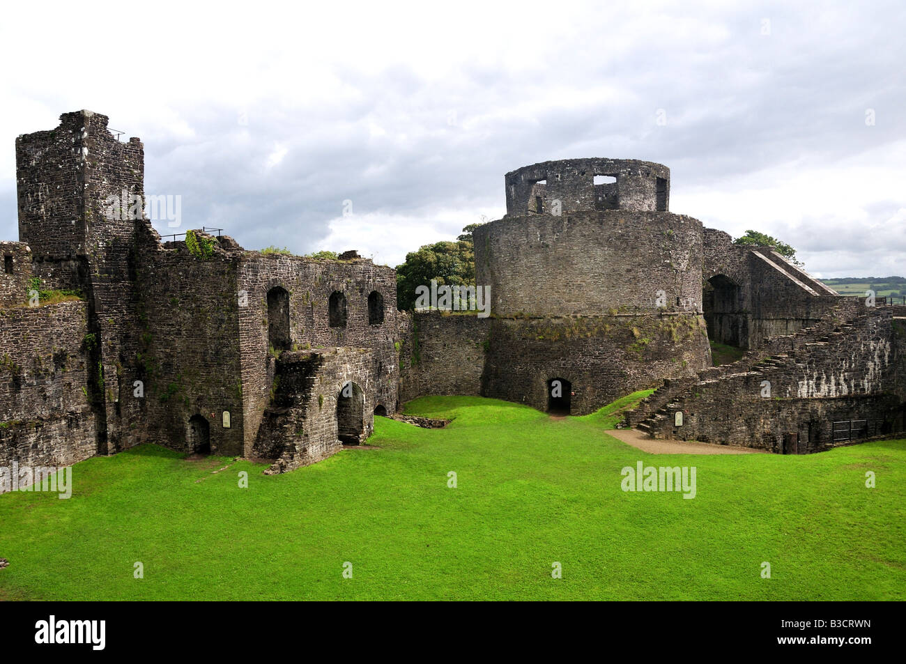 Dinefwr Castle Towy Valley Llandeilo Wales Cymru Banque D'Images