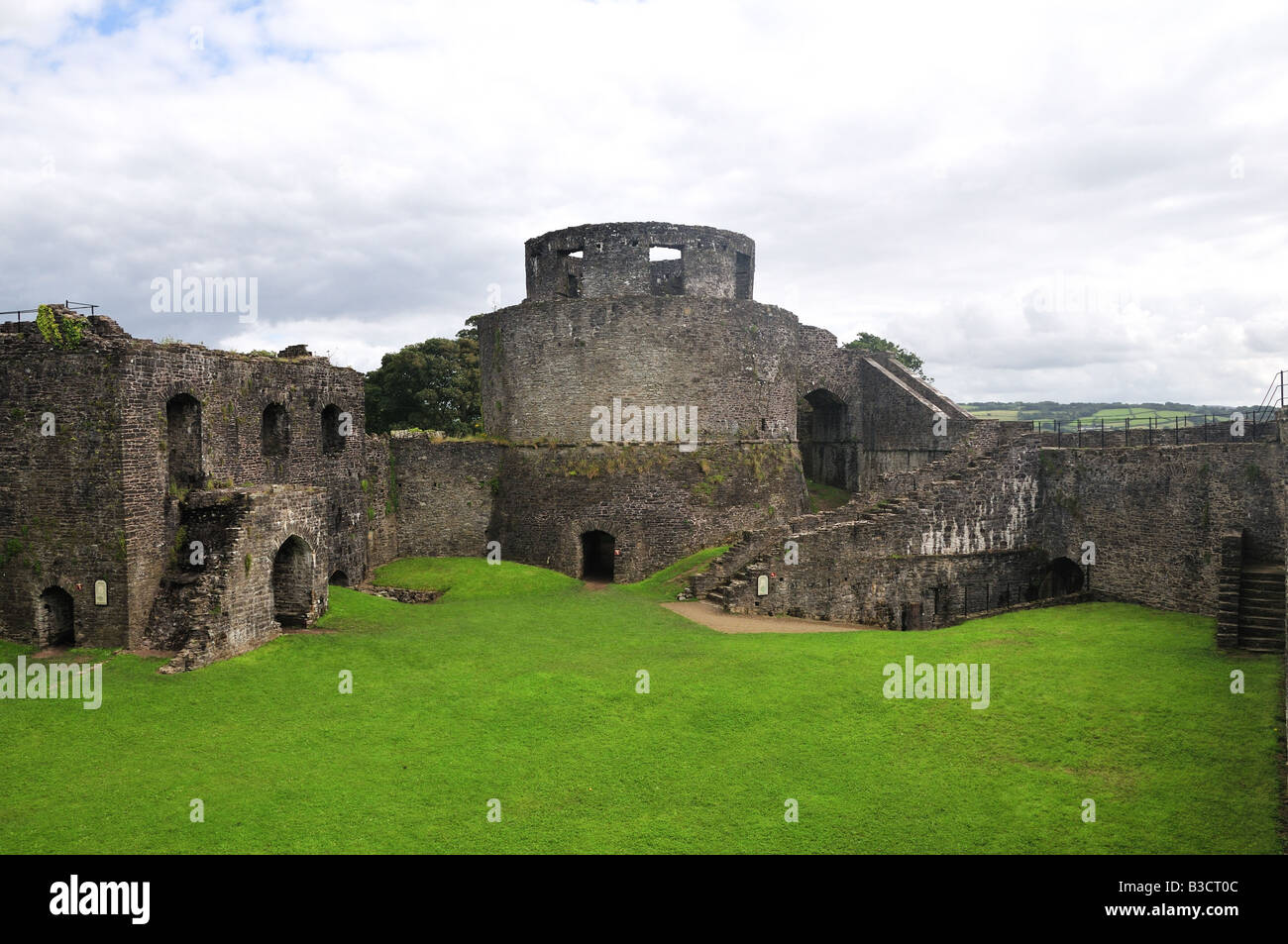 Dinefwr Castle Towy Valley Carmarthenshire Wales Banque D'Images