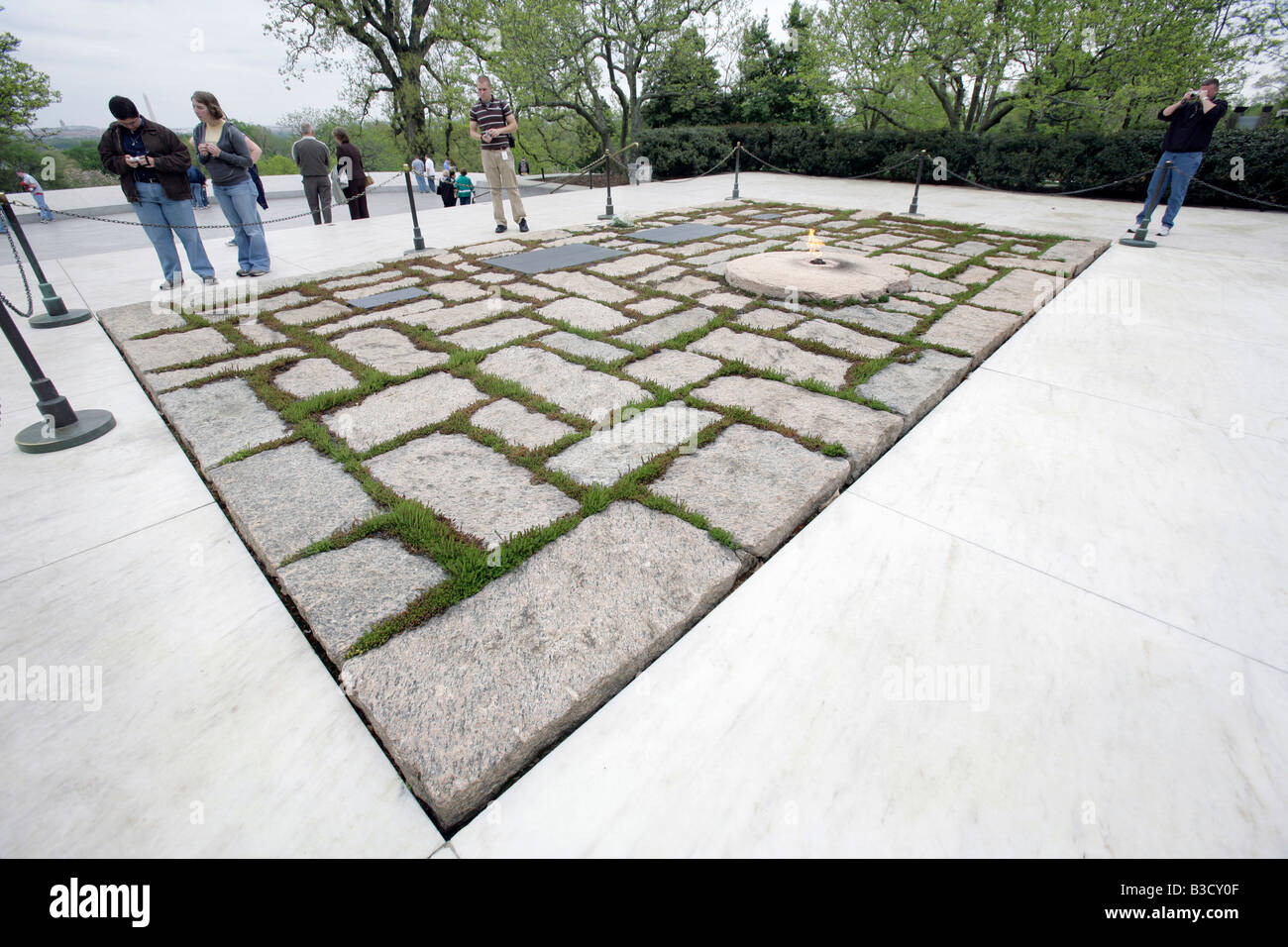 John F Kennedy tombe du cimetière national d'Arlington Banque D'Images