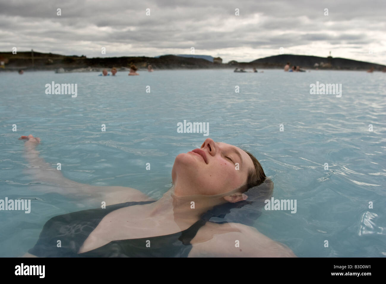 73320 spa géothermique, du nord de l'Islande. Banque D'Images