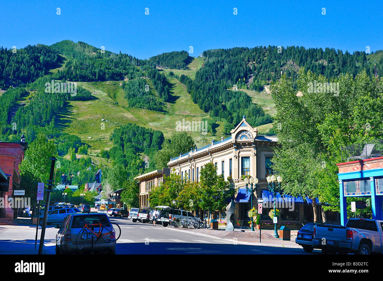 Des capacités en ski Aspen Mountain Ajax ci-dessous Colorado États-Unis Amérique latine Banque D'Images
