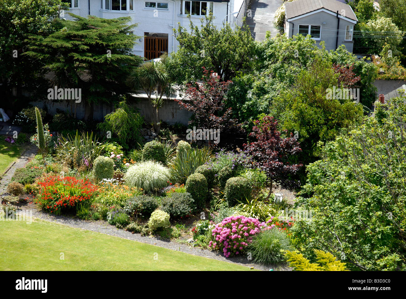 Jardin à Sandycove Irish Sea Co Dublin Irlande Banque D'Images