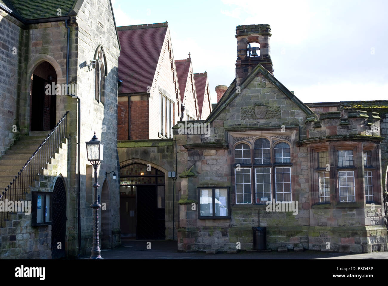 L'école publique de Repton principaux bâtiments et terrains, notamment la bibliothèque et Quadrant, Burton-on-Trent, Derbyshire, Royaume-Uni Banque D'Images