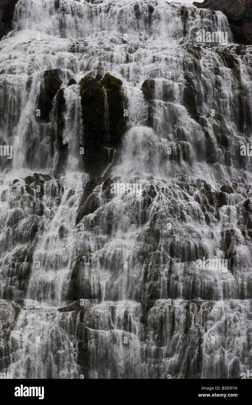 Cascade Dynjandi, Islande Banque D'Images