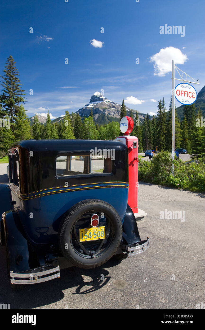 Vieille station d'essence en Alberta Canada Banque D'Images