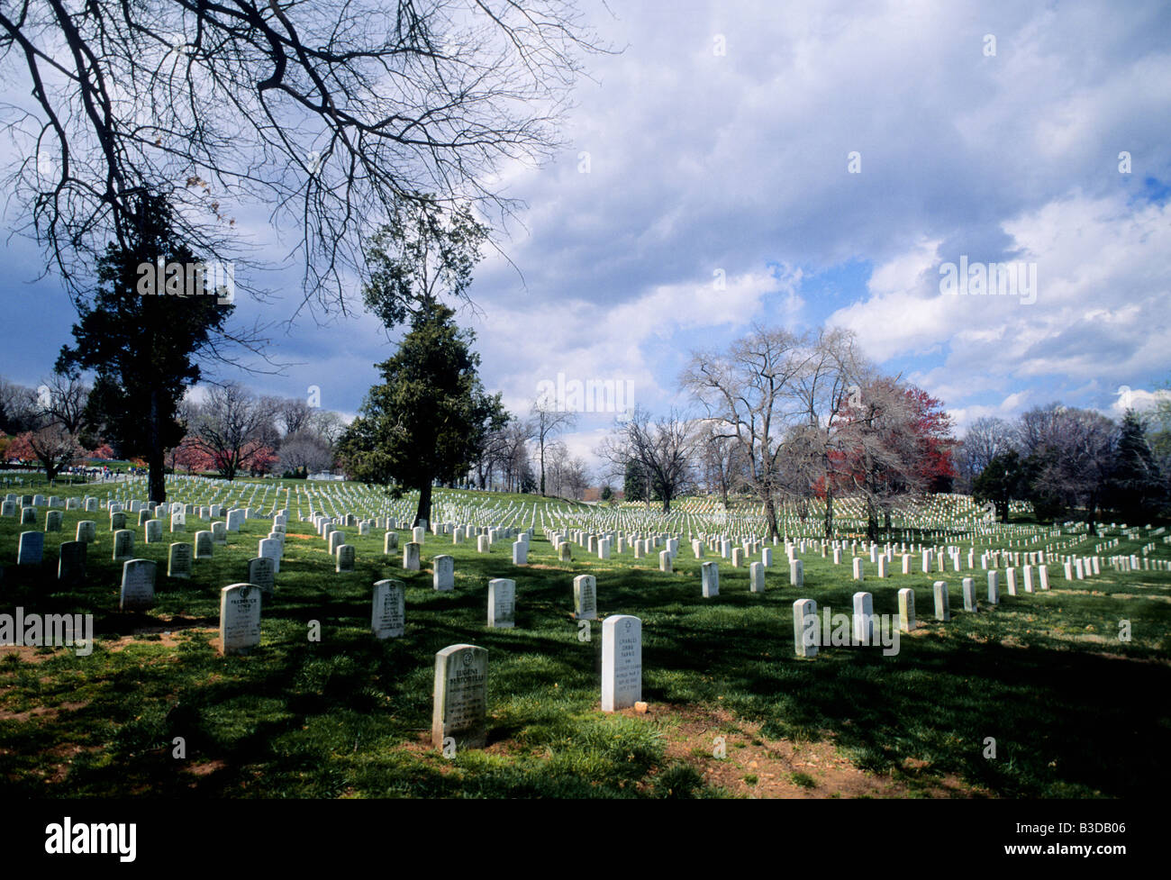 Washington DC le Cimetière National d'Arlington Arlington VA graves en hiver USA Banque D'Images