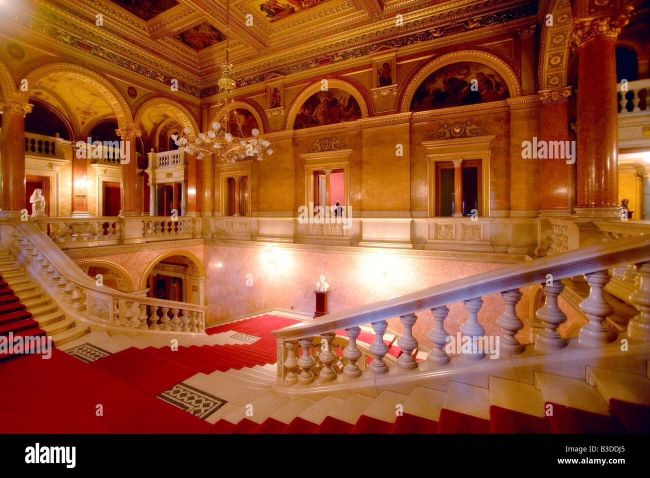 L'intérieur de l'Opéra de Budapest Hongrie Banque D'Images
