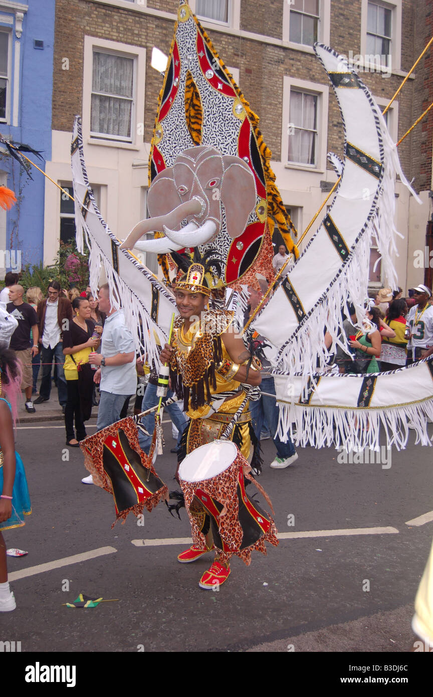 Le carnaval de Notting Hill à Profiles des Intervenants Août 2008, Londres, Angleterre, Banque D'Images