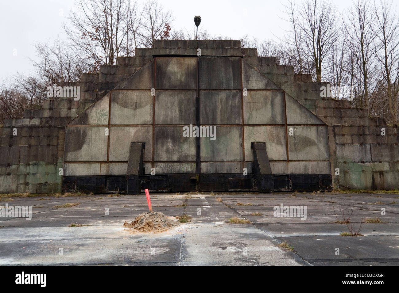 Ex-Soviet et Polish base militaire à Redzikowo, la Pologne où les États-Unis veulent la base 10 missiles intercepteurs. Banque D'Images