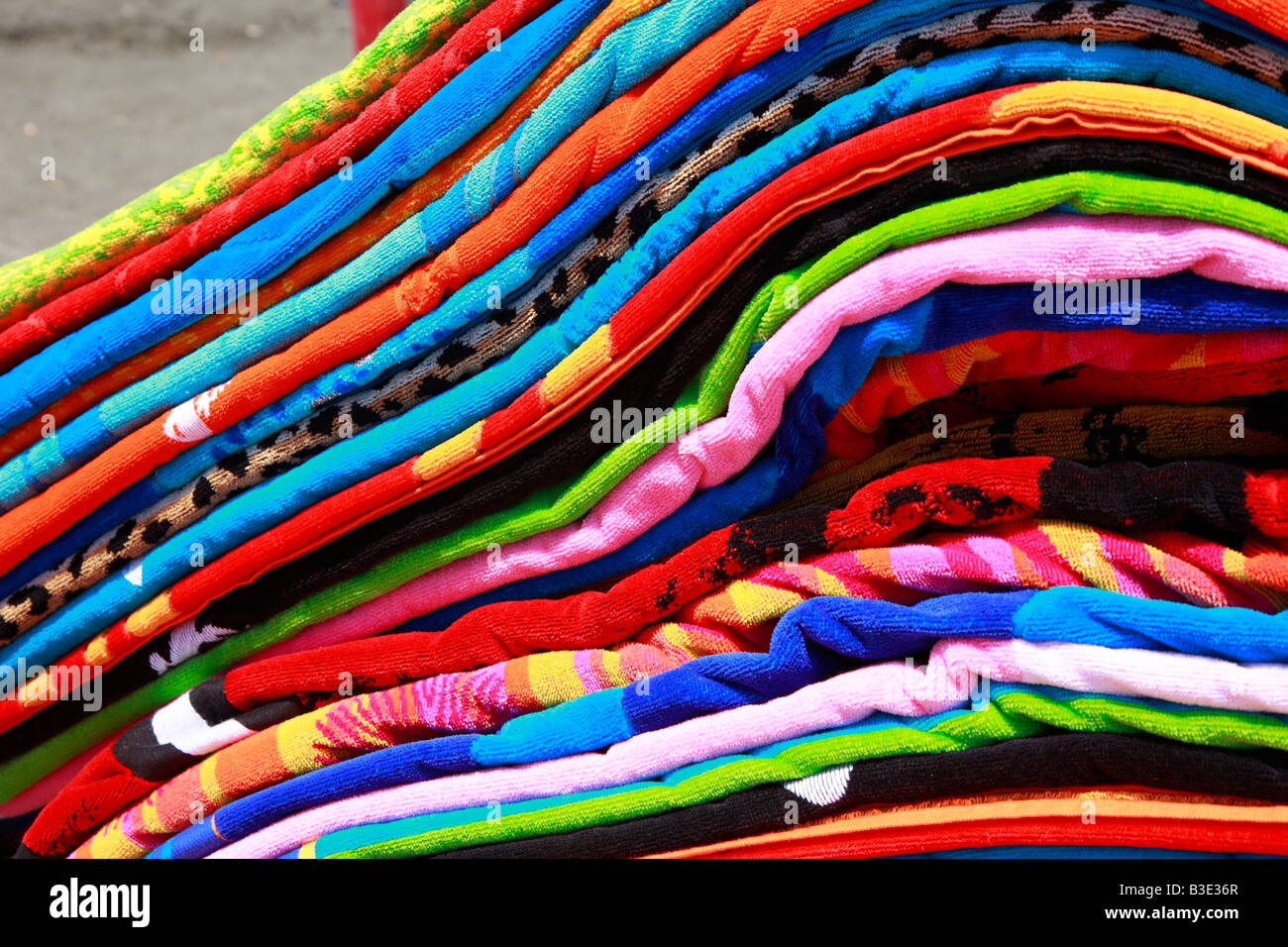 Serviettes colorées Banque D'Images