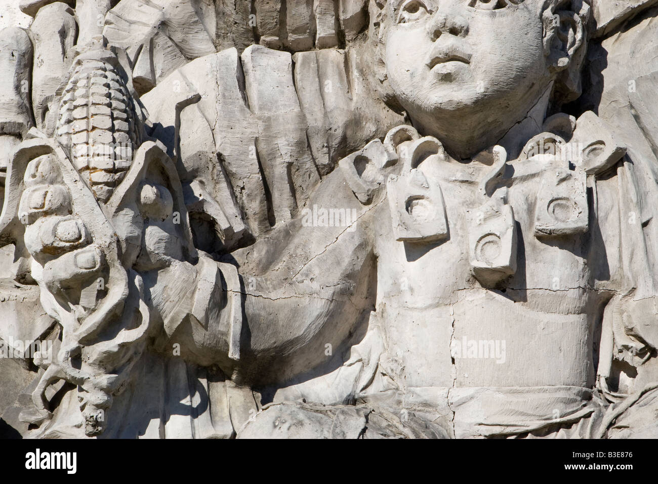 La sculpture mestizaje en face du musée dans Chetumal Mexique Banque D'Images