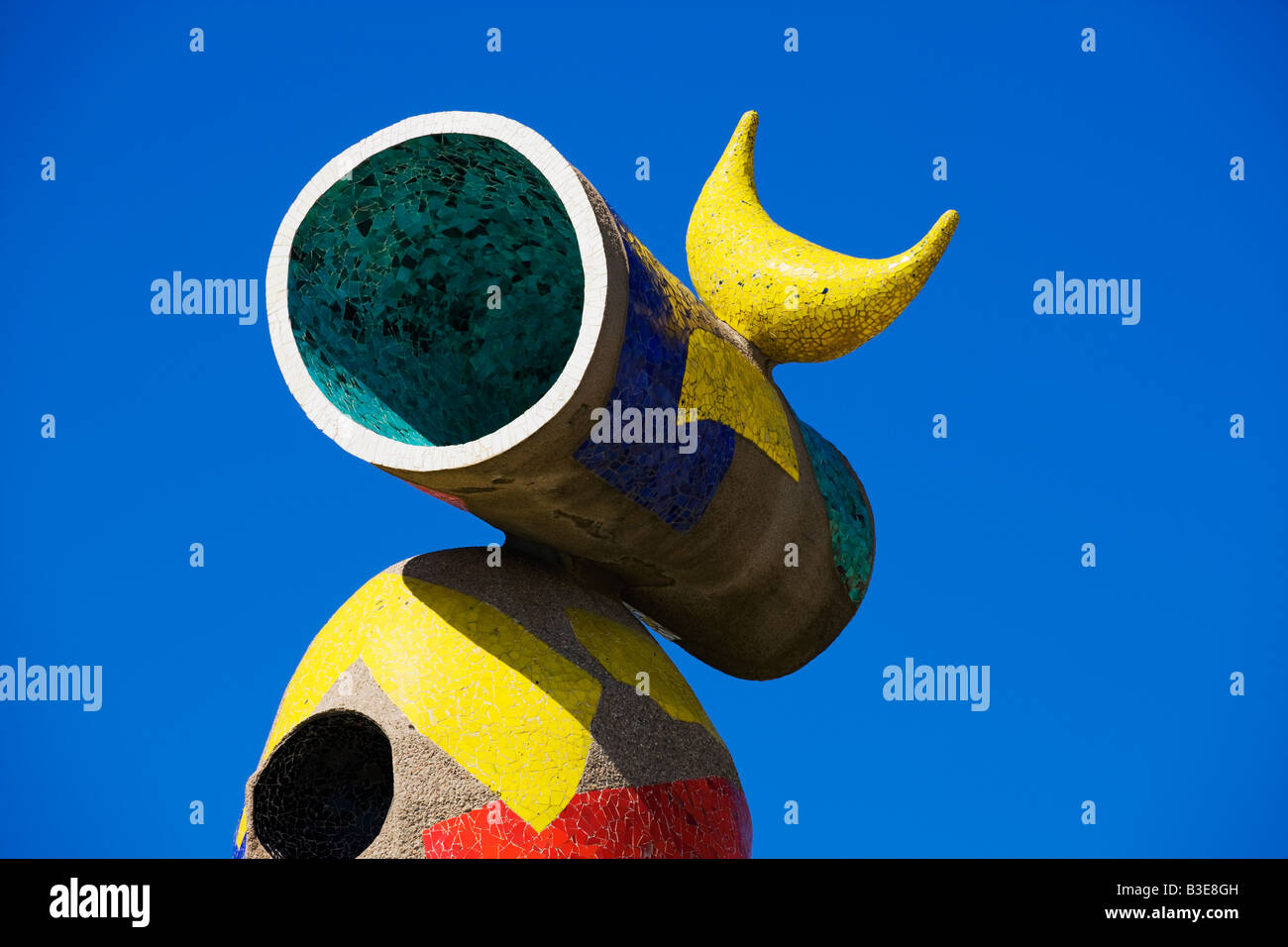 Femme et oiseau sculpture Parc Joan Miro Barcelone Catalogne Espagne Banque D'Images