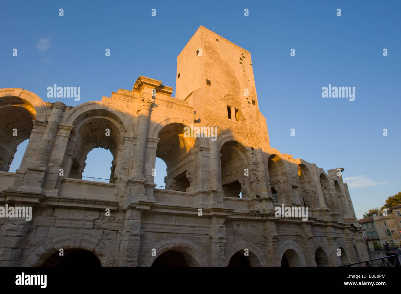 L'amphithéâtre romain à Arles France Banque D'Images
