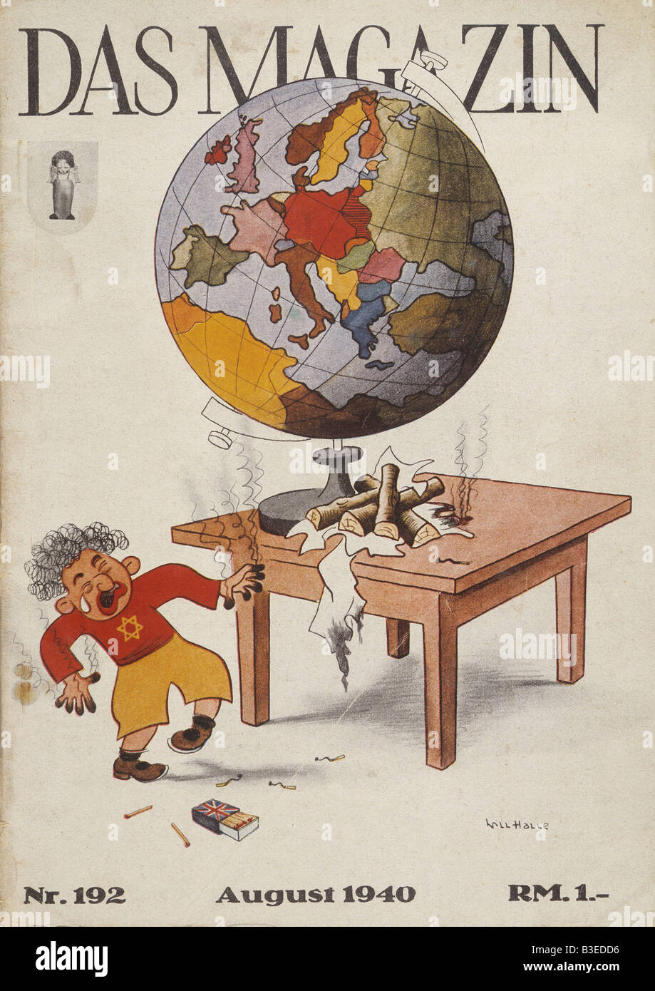 Juifs et World Fire,Antisemit.caricature Banque D'Images