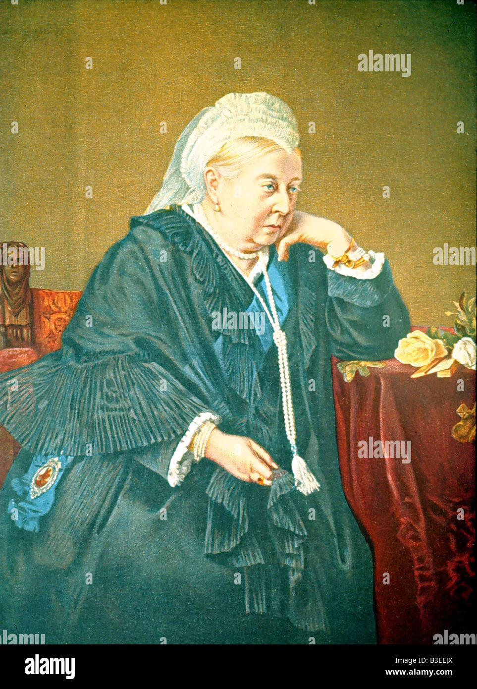 Victoria I, 24.5.1819 - 22.1.1901, Reine de Grande-Bretagne et d'Irlande (20.6.1837 - 22.1.1901), demi-longueur, vers 1890, Banque D'Images