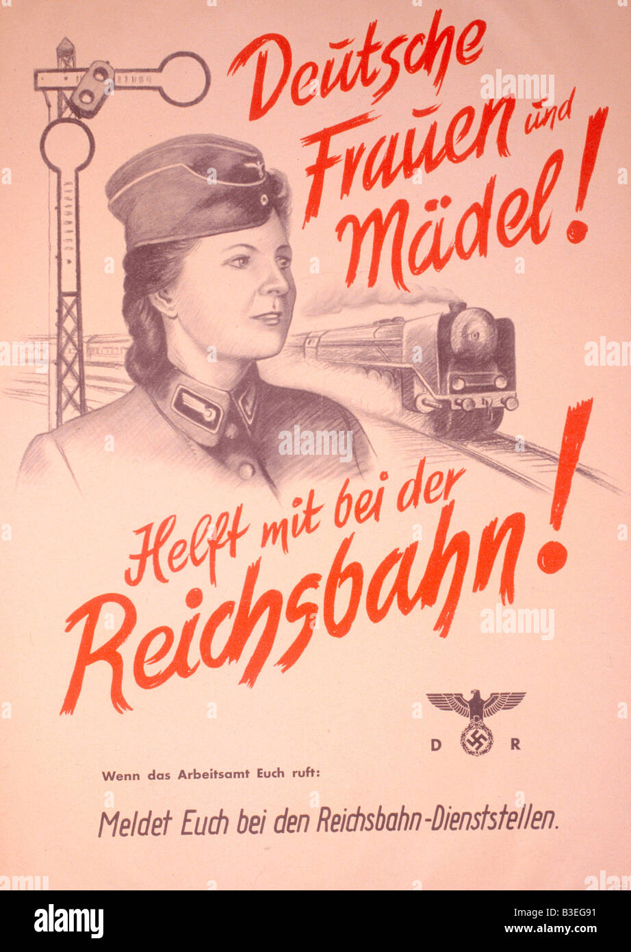 NS-/Affiches de propagande de la Seconde Guerre mondiale. Banque D'Images
