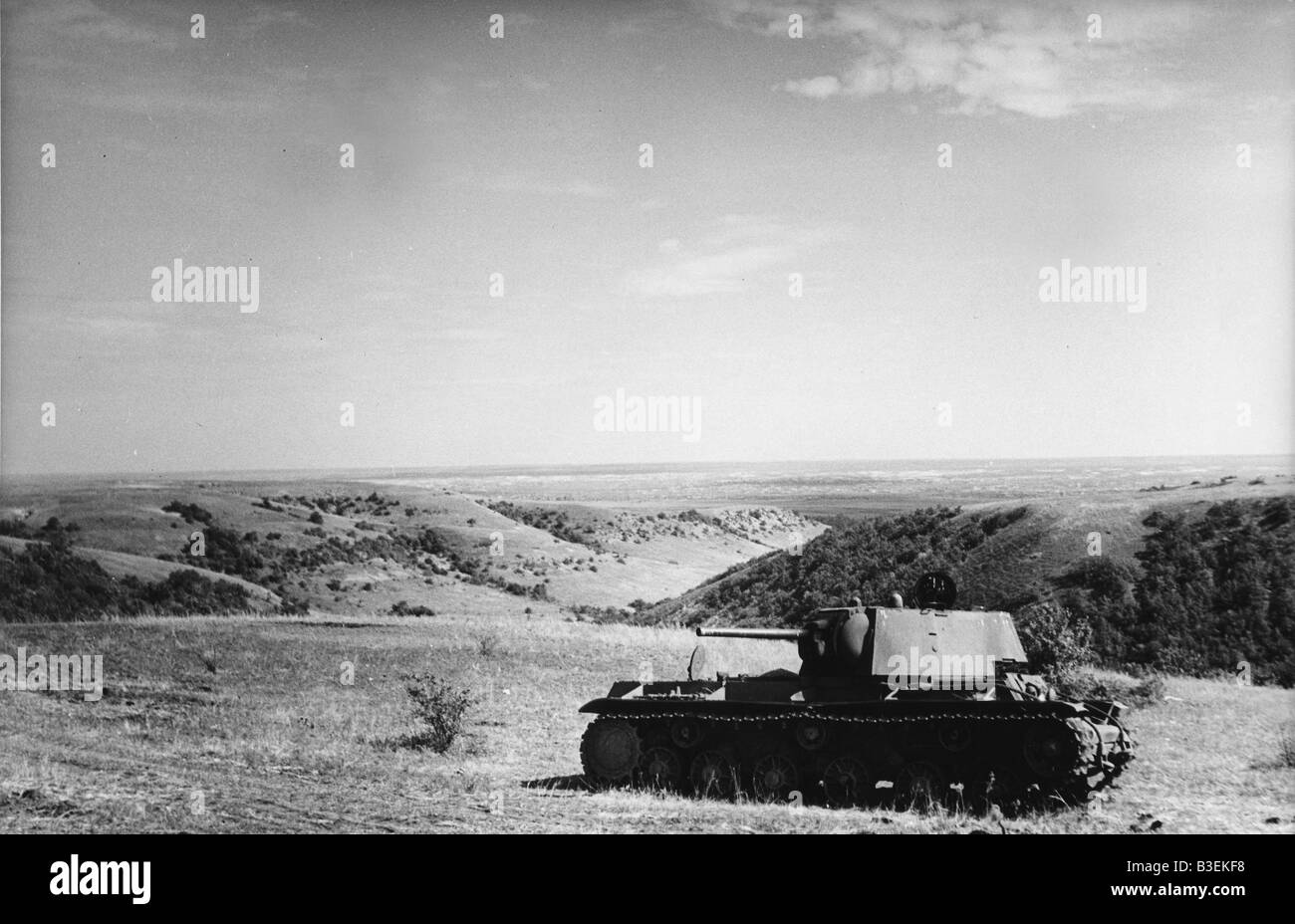 Réservoir allemand détruit sur le don/Photo Banque D'Images