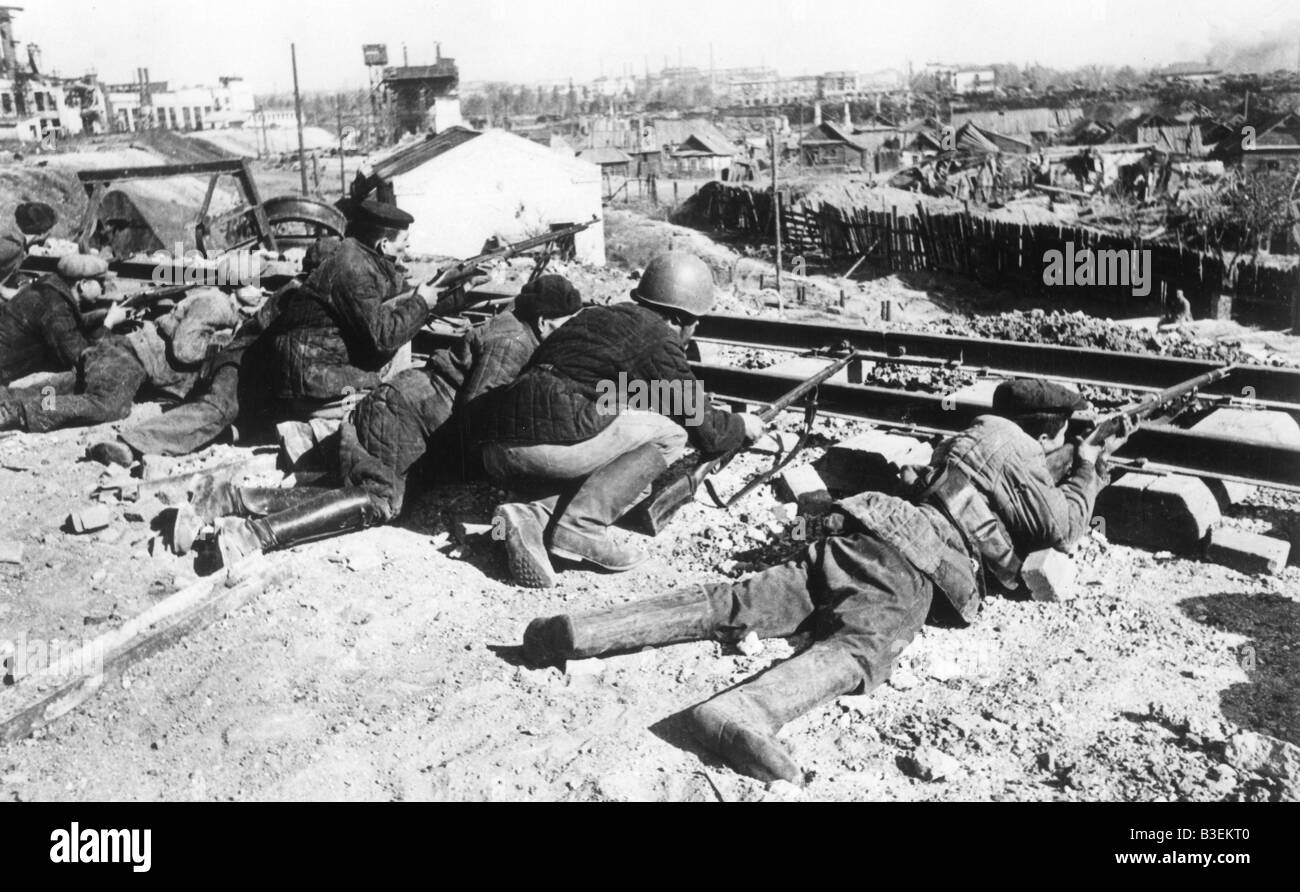 La Seconde Guerre mondiale / Stalingrad / Photo 1942 Banque D'Images