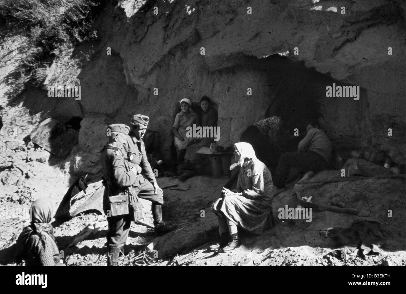 Les femmes à Stalingrad des ravins. Banque D'Images