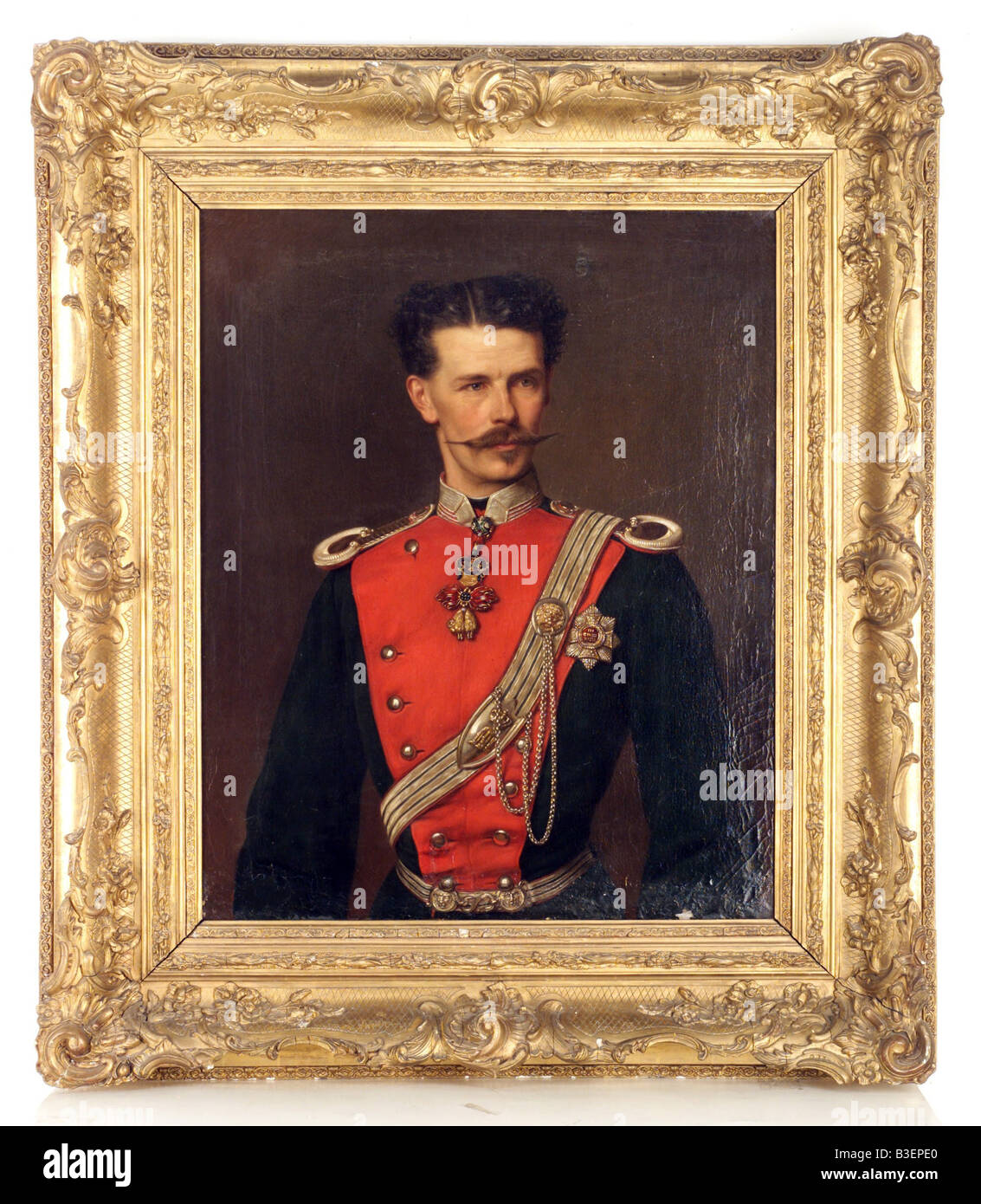 Louis William, 21.6.1831 - 6.11.1920, duc de Bavière, portrait, commandant al du 4ème Régiment Cheveuleger, peinture de Joseph Bernhardt, 1863, huile sur toile, Banque D'Images