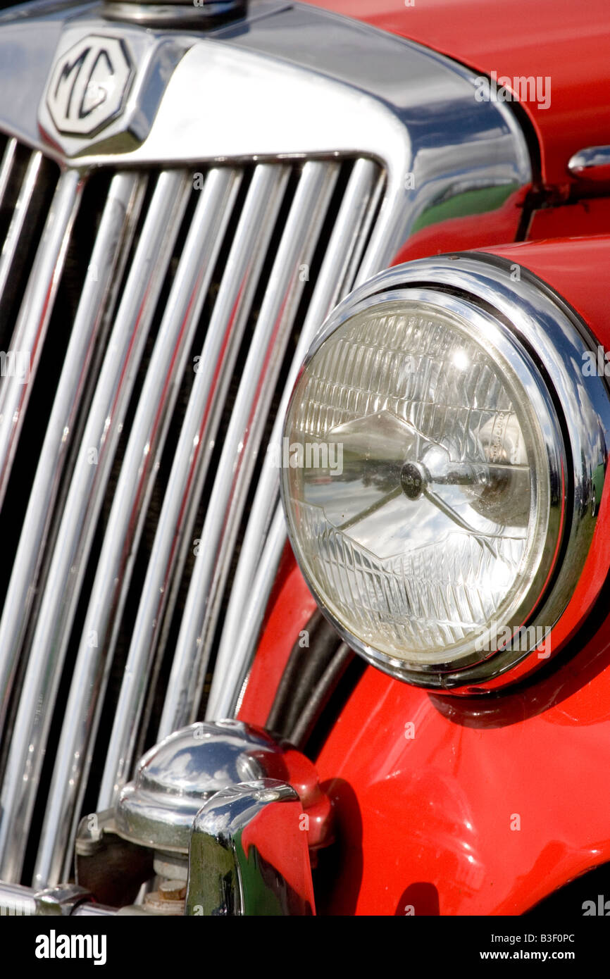 Vintage red MG voiture, England, UK Banque D'Images