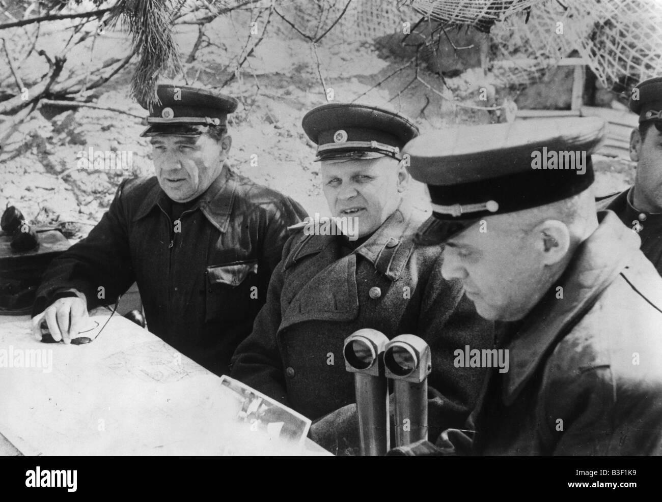 WW2, Telegin, Kasakow Chuikov, 1945 Banque D'Images WW2, Telegin, Kasakow Chuikov, 1945 Banque D'Images