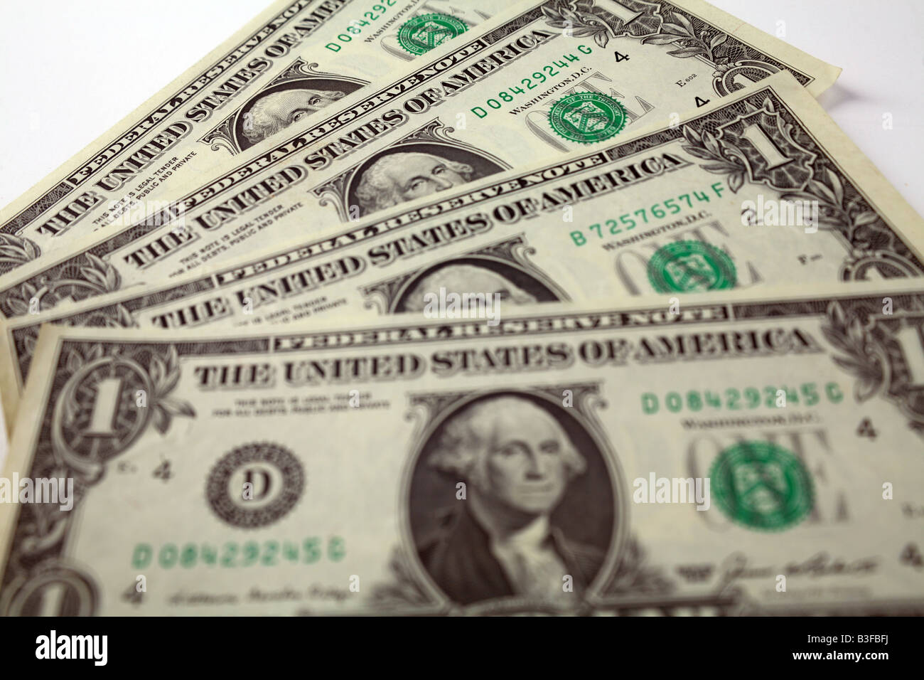 Retour vert de dollars de billets de banque United States of America Banque D'Images