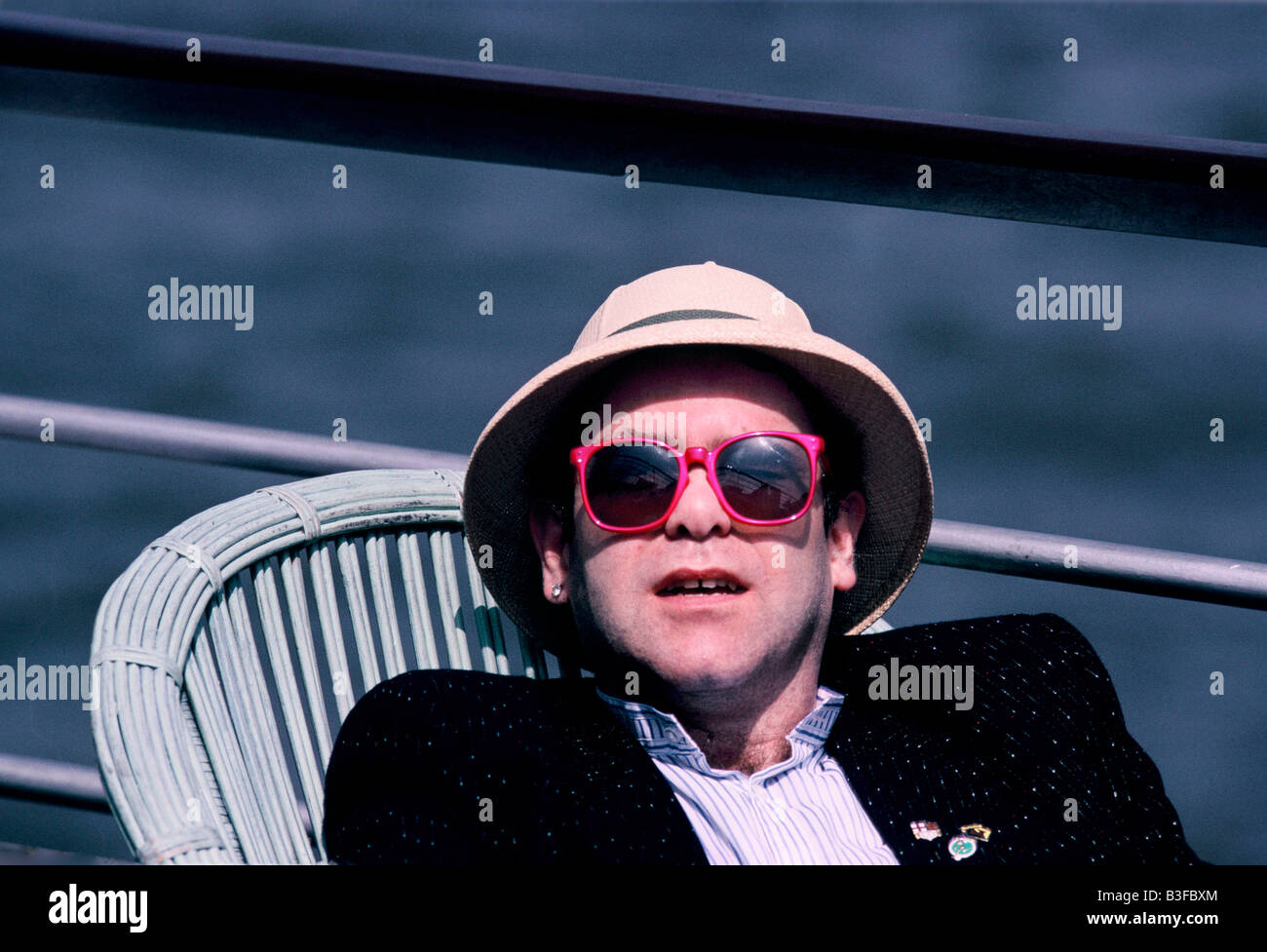 ELTON JOHN EN CHINE 1983 Banque D'Images