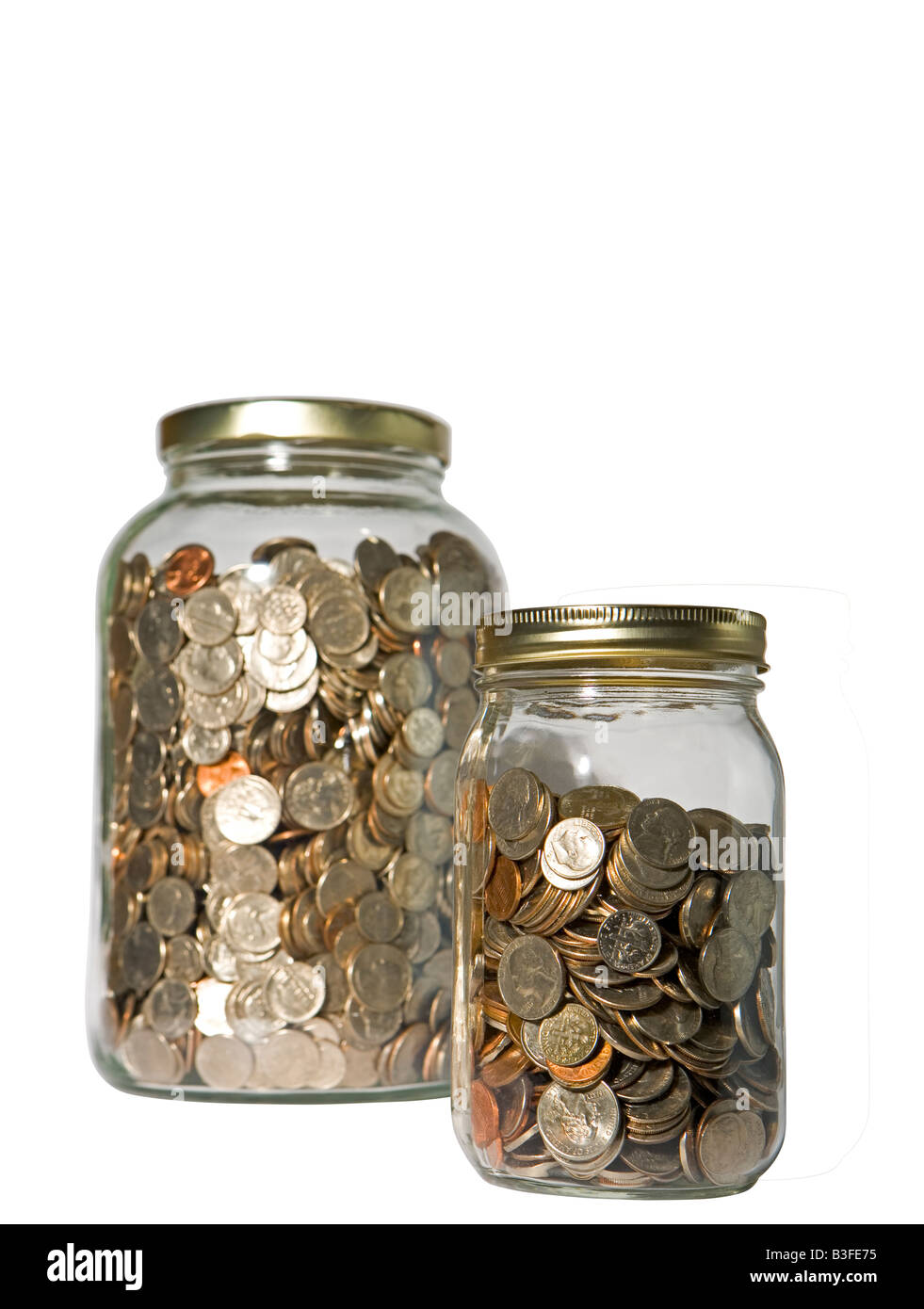 Changer de Coin tirelire Jar Banque D'Images