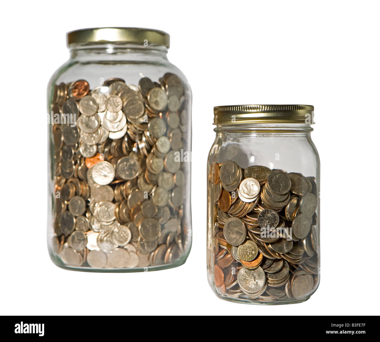 Changer de Coin tirelire Jar Banque D'Images