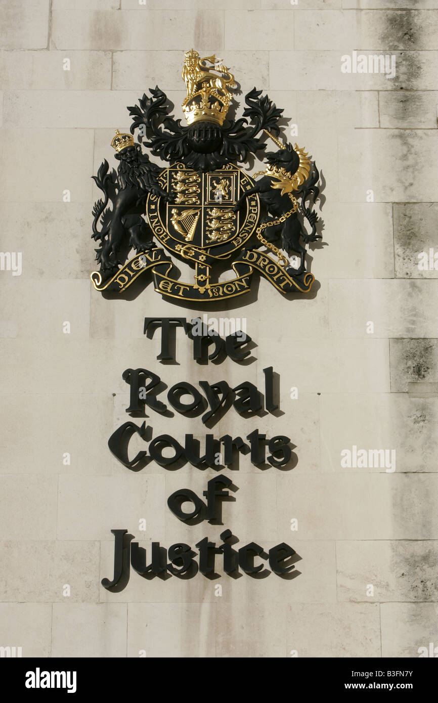 La Royal Courts of Justice Banque D'Images