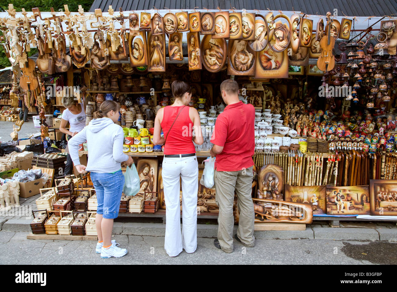 Marché traditionnel Zakopane Polen Banque D'Images