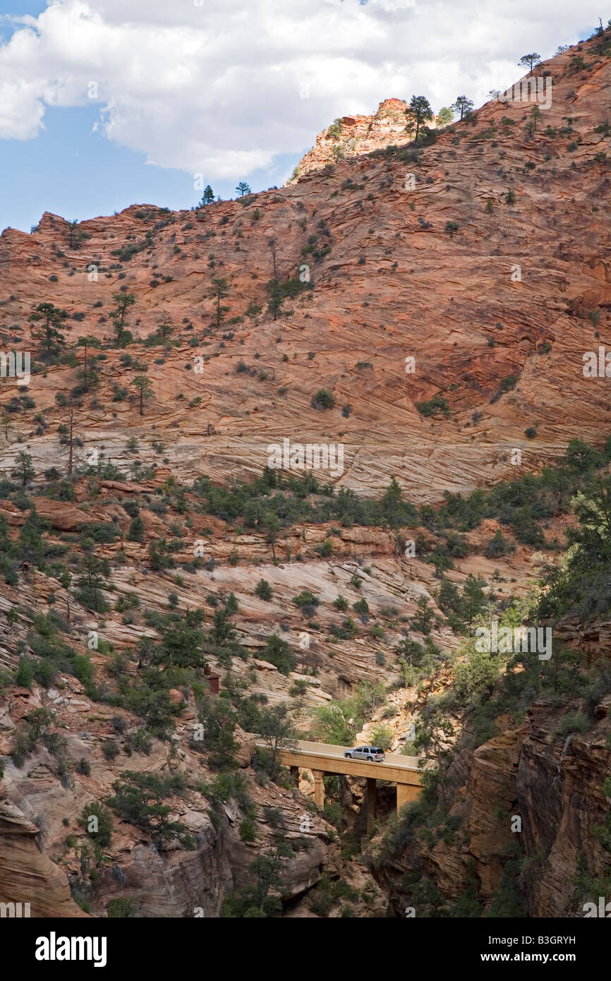 Zion National Park Utah Utah Highway 9 dans la région de Zion National Park Banque D'Images