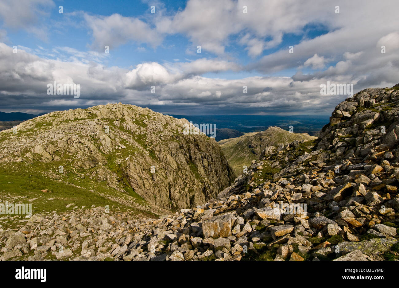 Pike O' Blisco de Crinkle Crags, Parc National de Lake District, Cumbria, Royaume-Uni Banque D'Images