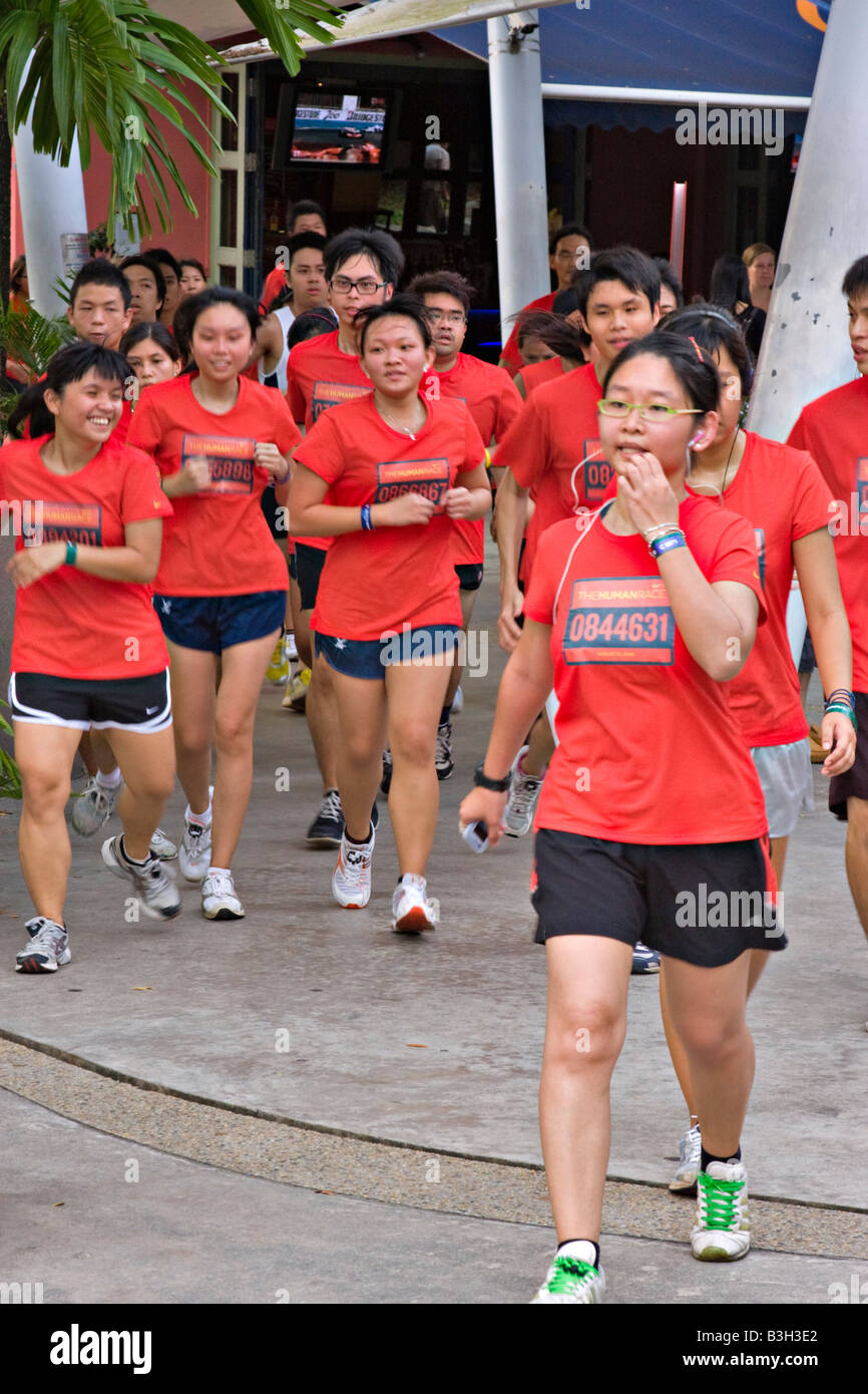 Race humaine 10K, Singapour Banque D'Images
