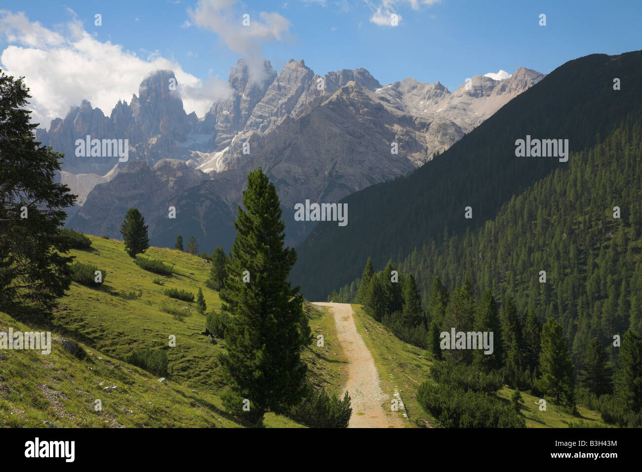 Des paysages de montagne dans le Tyrol du Sud, Italie Banque D'Images